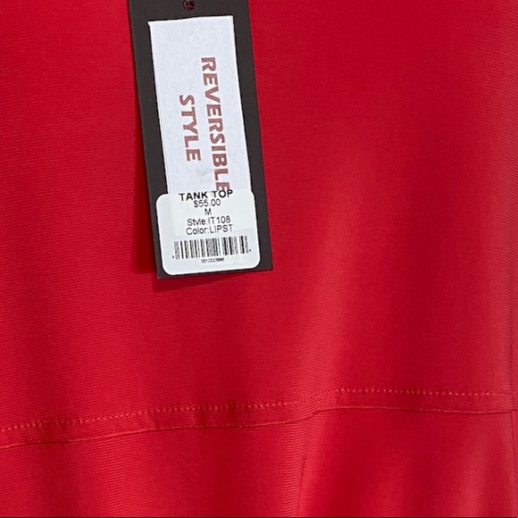 BY JJ Red V-Neck Crew Neck Reversible Flowy Tank Top M NWT - Picture 5 of 7